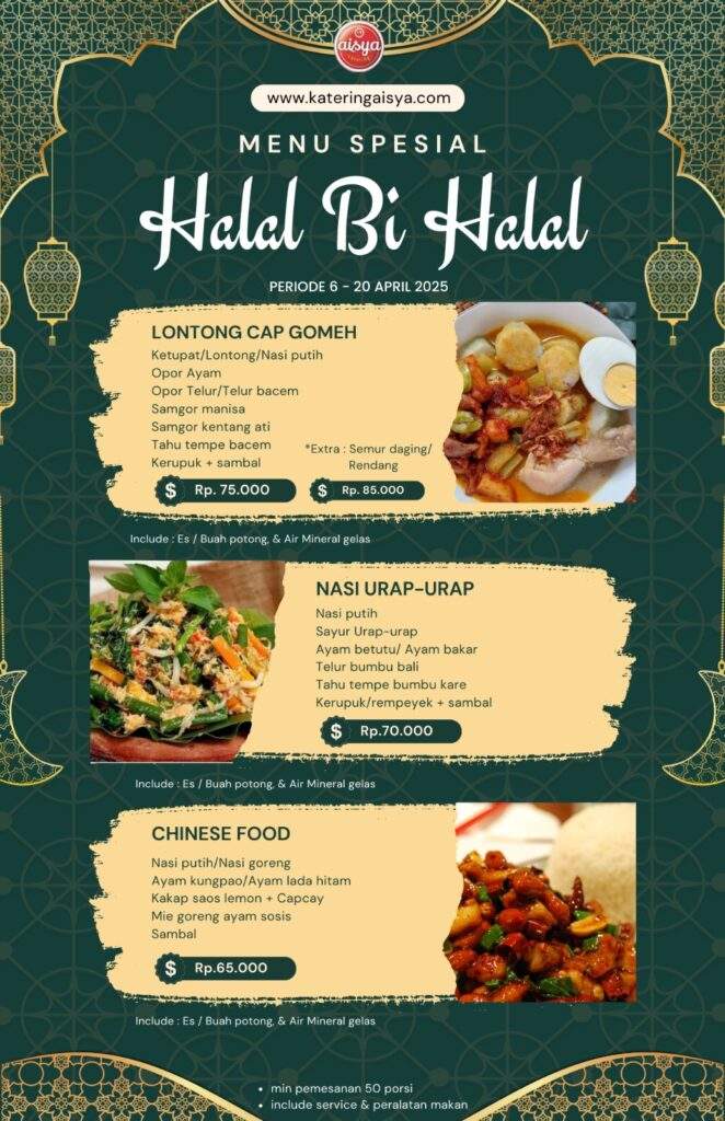Menu Prasmanan Halal Bihalal